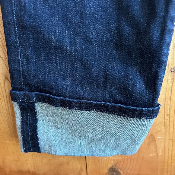 Hudson Dark Denim Crop Ginny Straight with Cuff - Size 28 - Picture 2 of 7